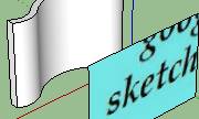 teks 2D bukan SketchUp 2D di permukaan lengkung1